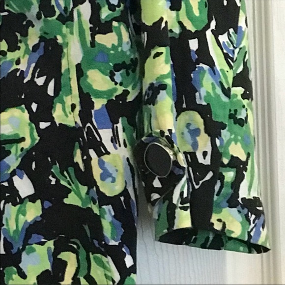 TRENZ green floral lined jacket/blazer - Picture 3 of 7